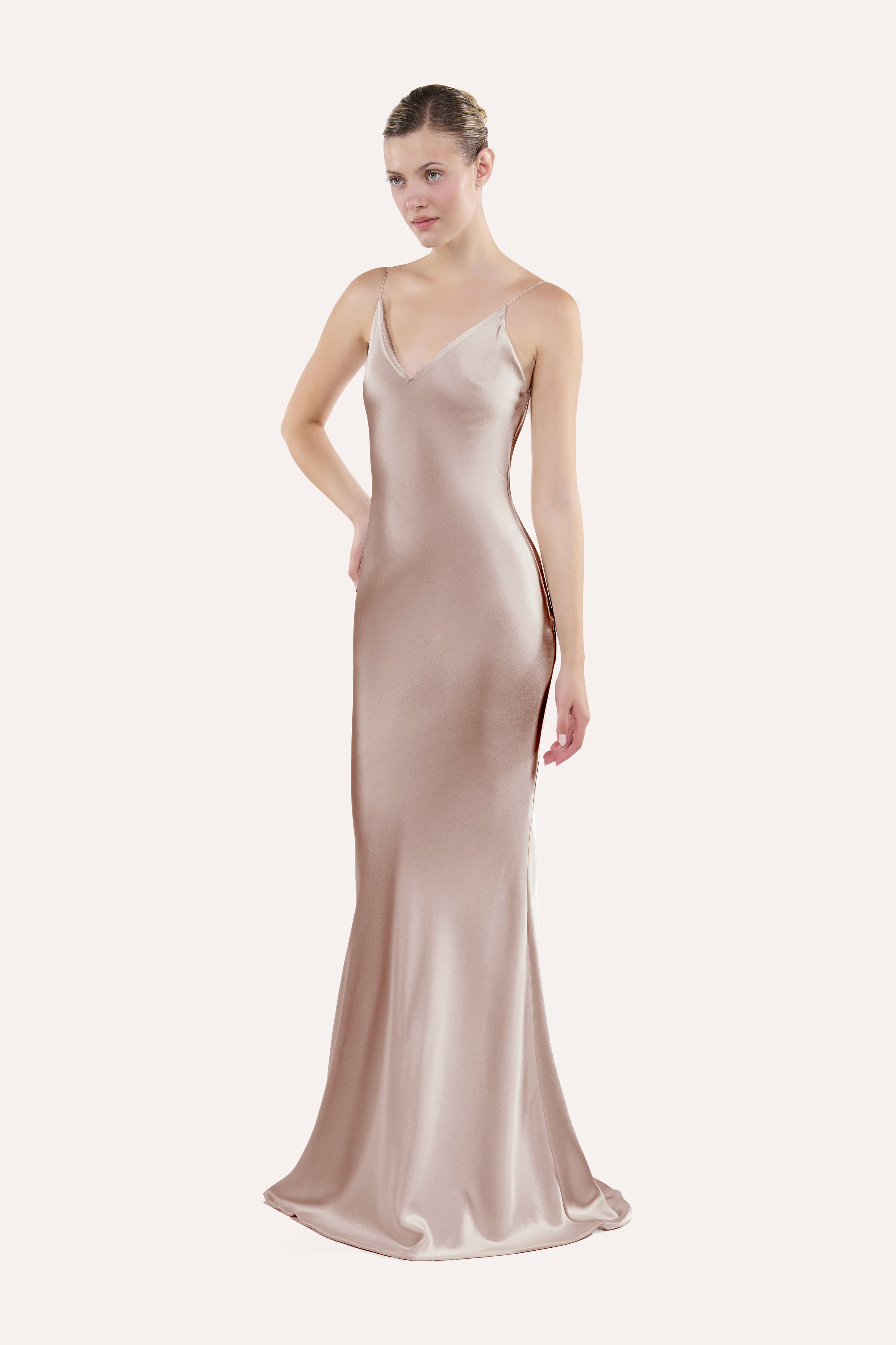 V-neck slip dress
