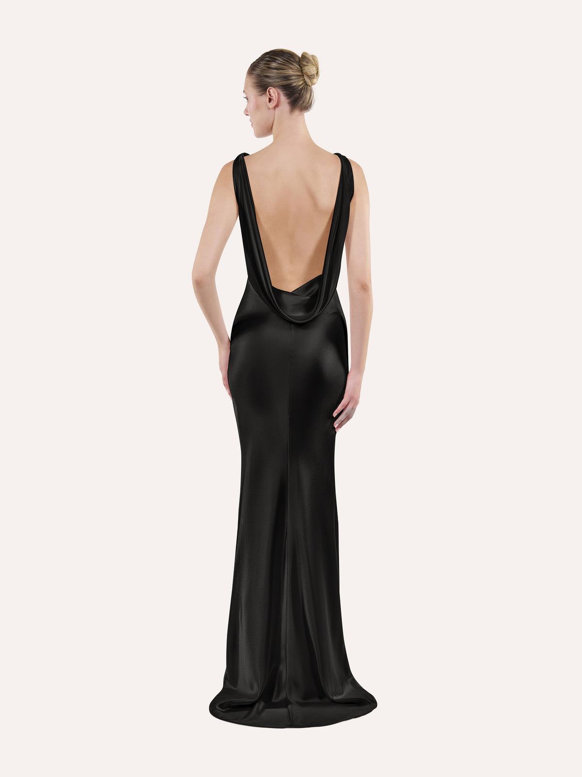 Cowl-back slip dress