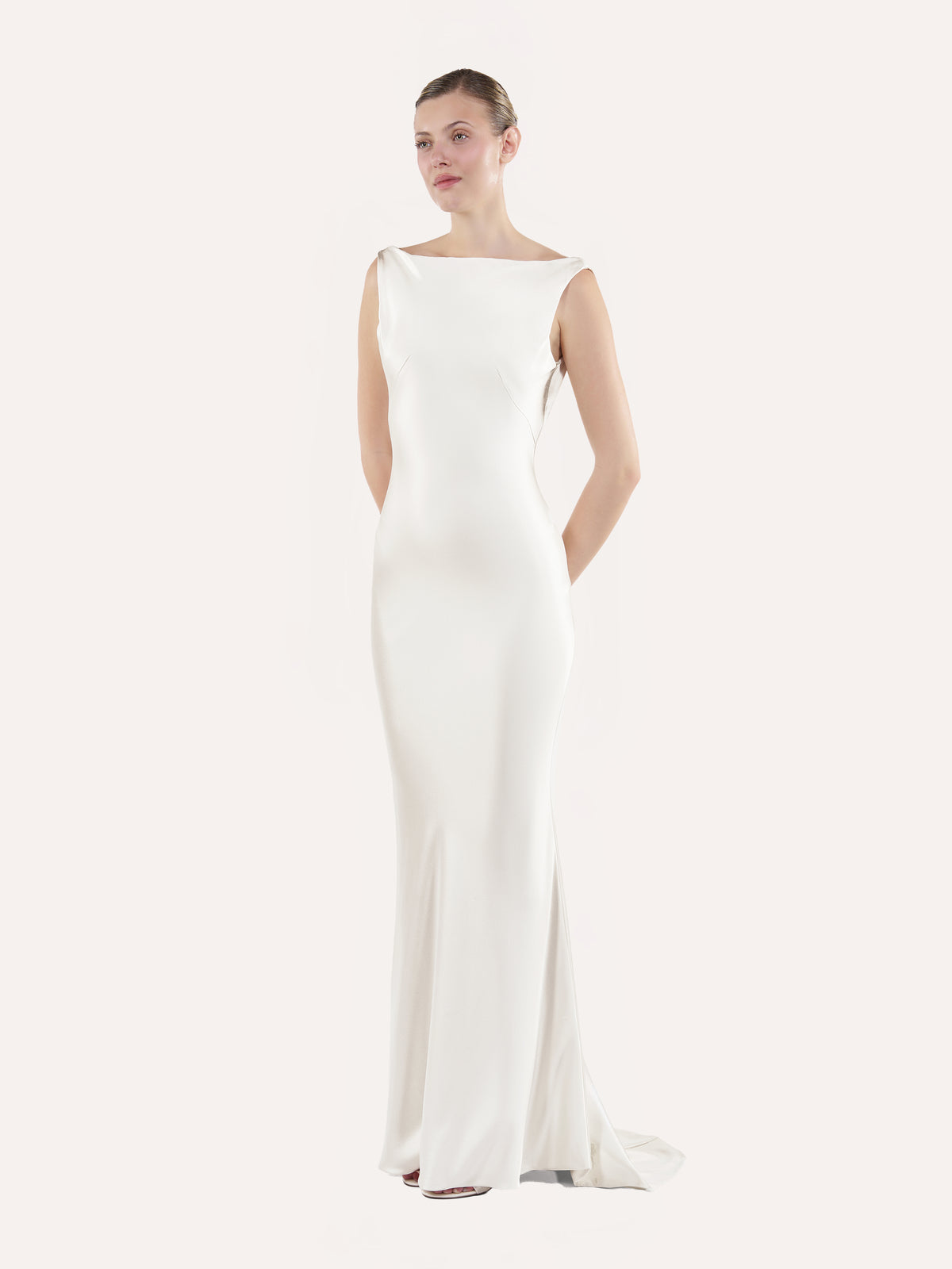 Cowl-back slip dress
