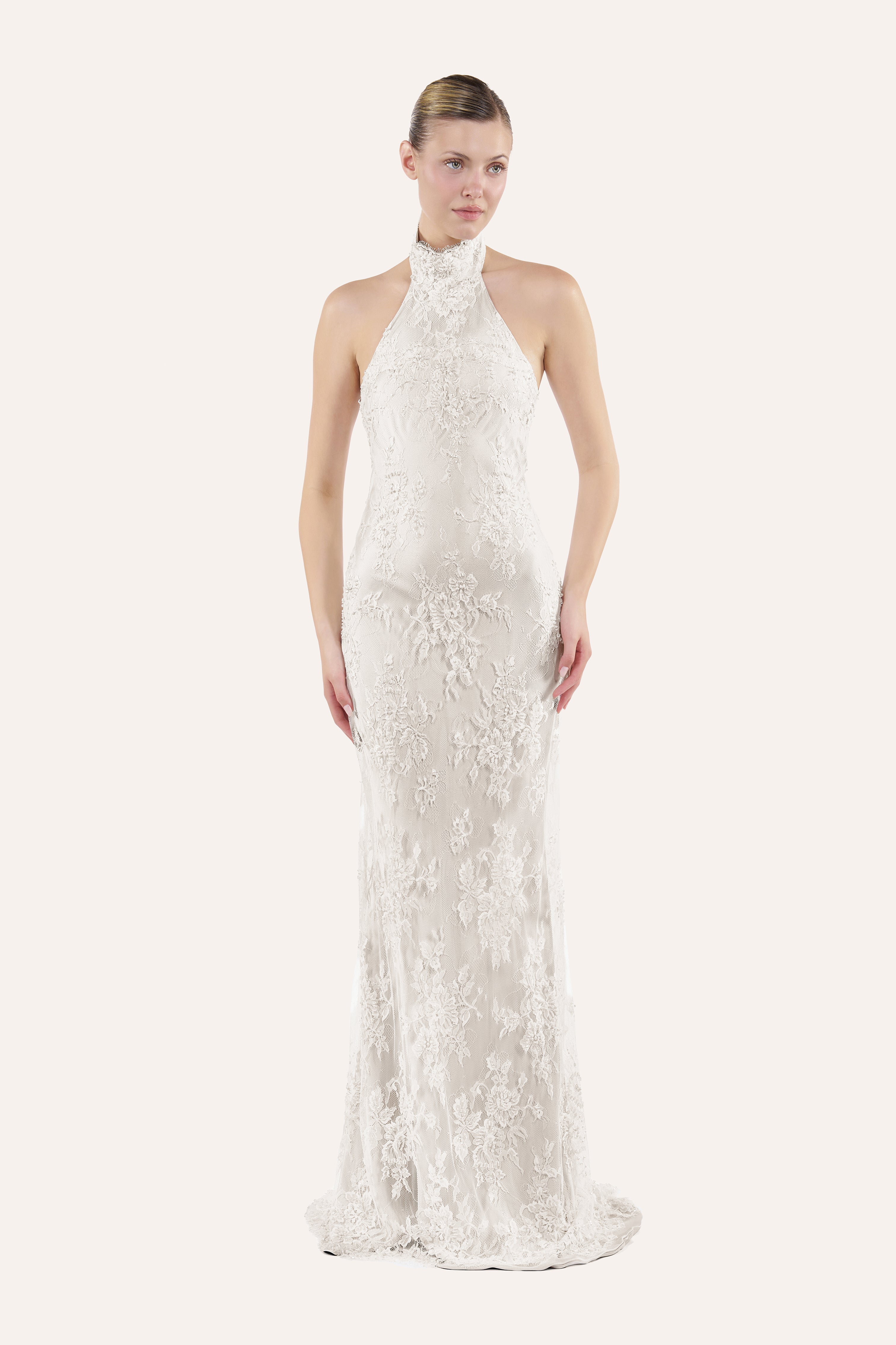 Halter lace dress