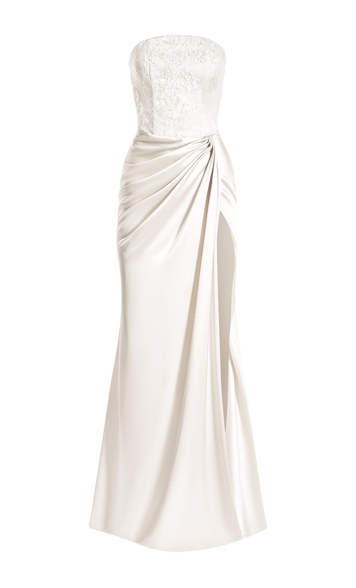Round-neck draped dress