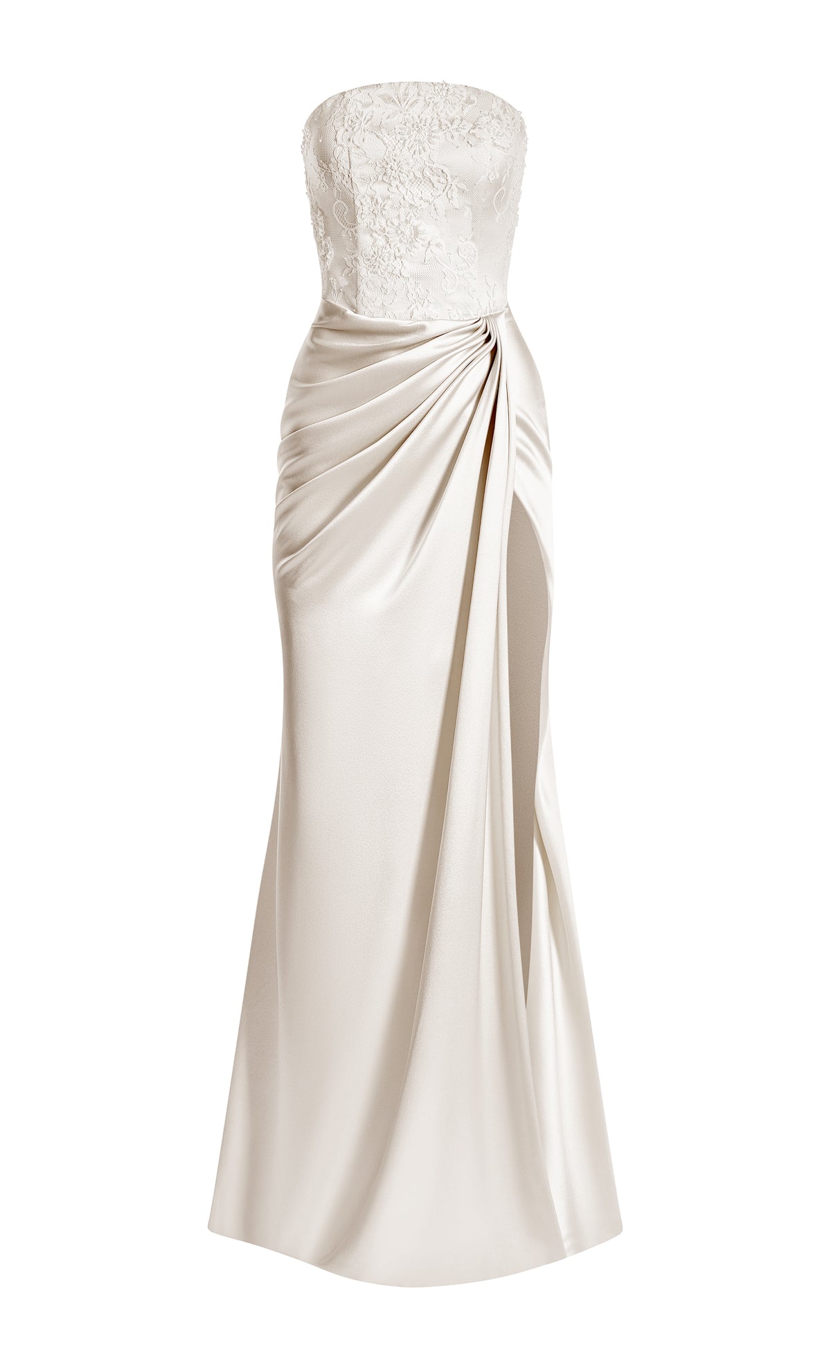 Round-neck draped dress