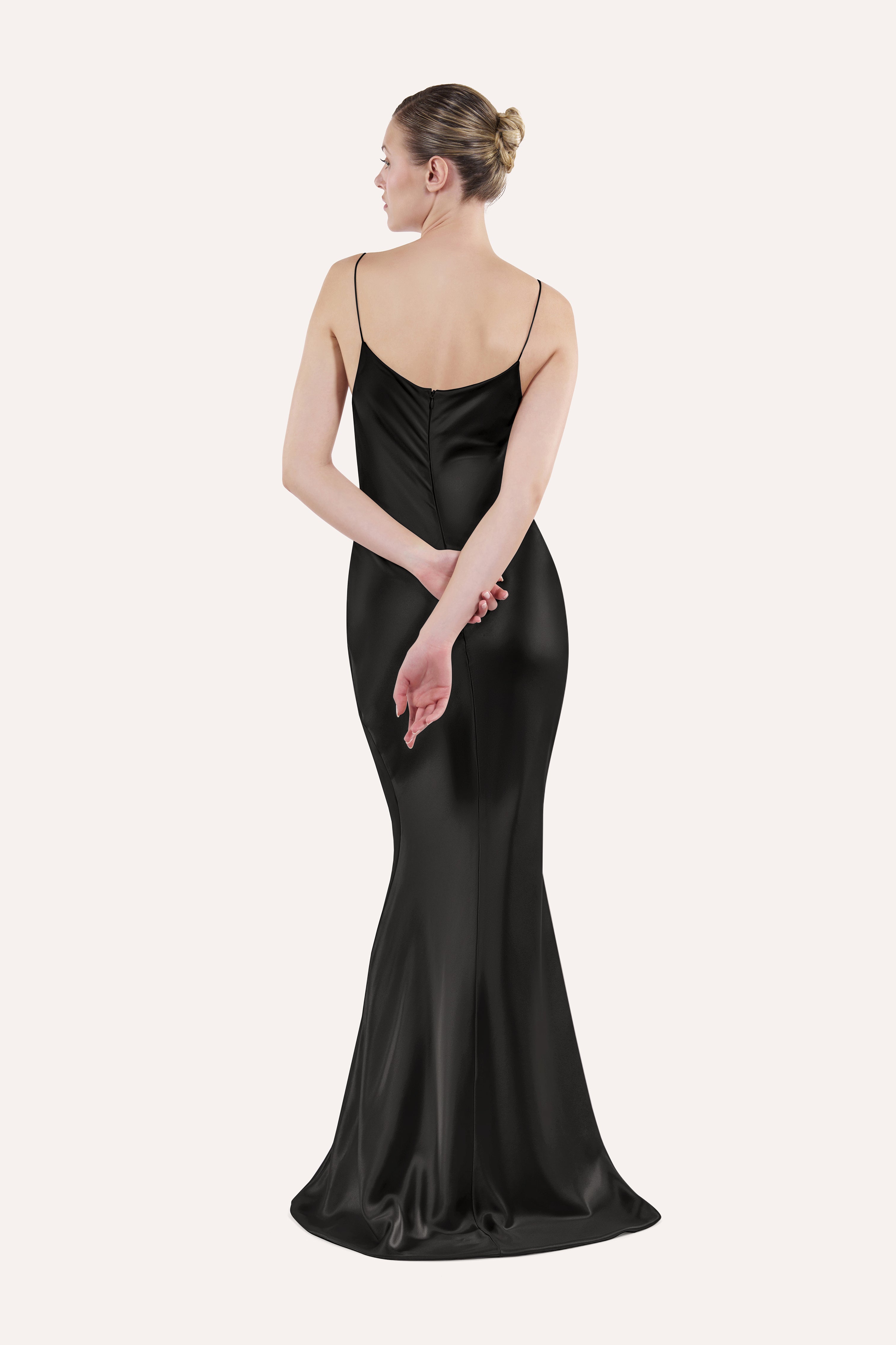 Boat-neck slip dress