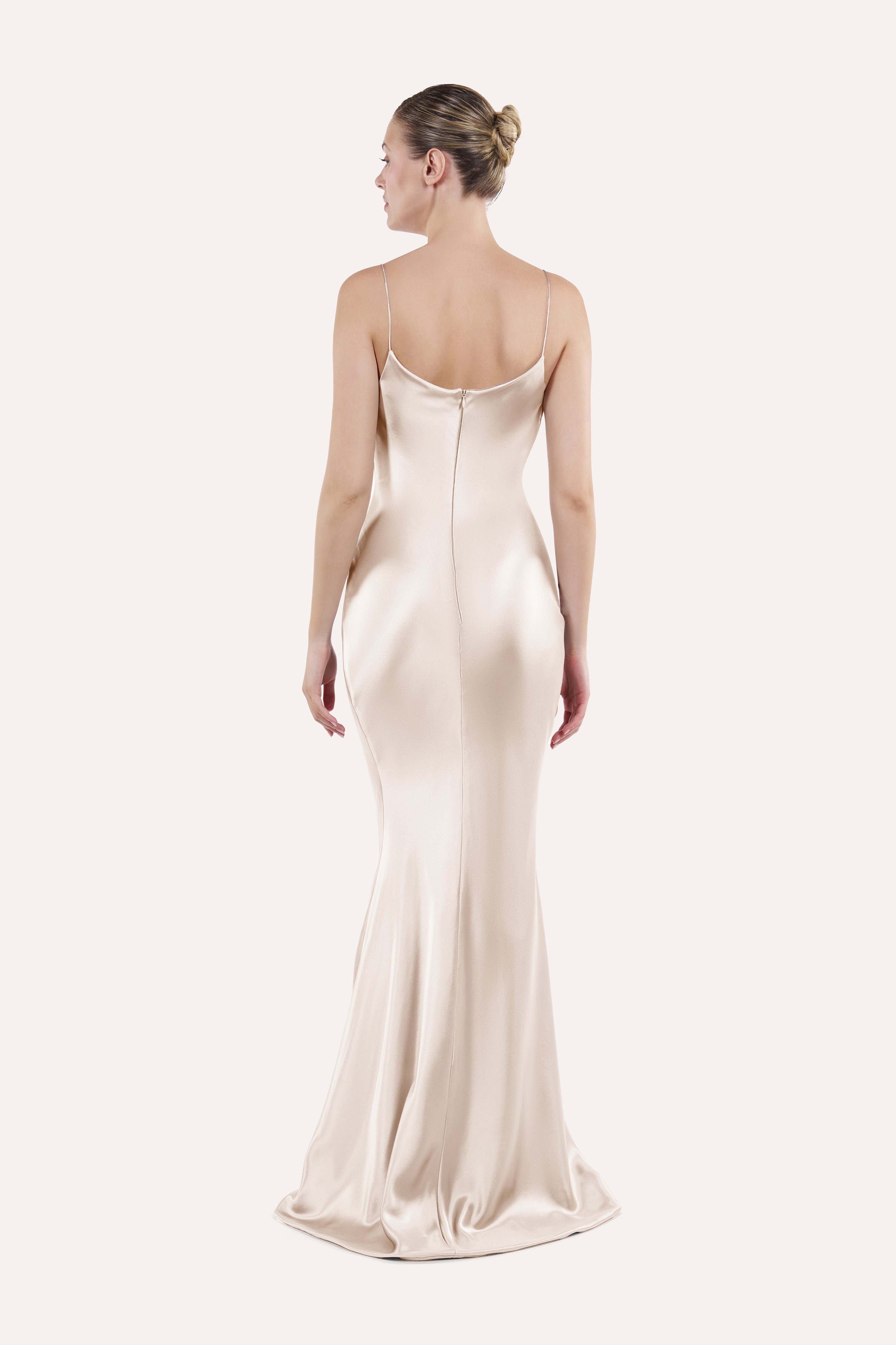 Boat-neck slip dress