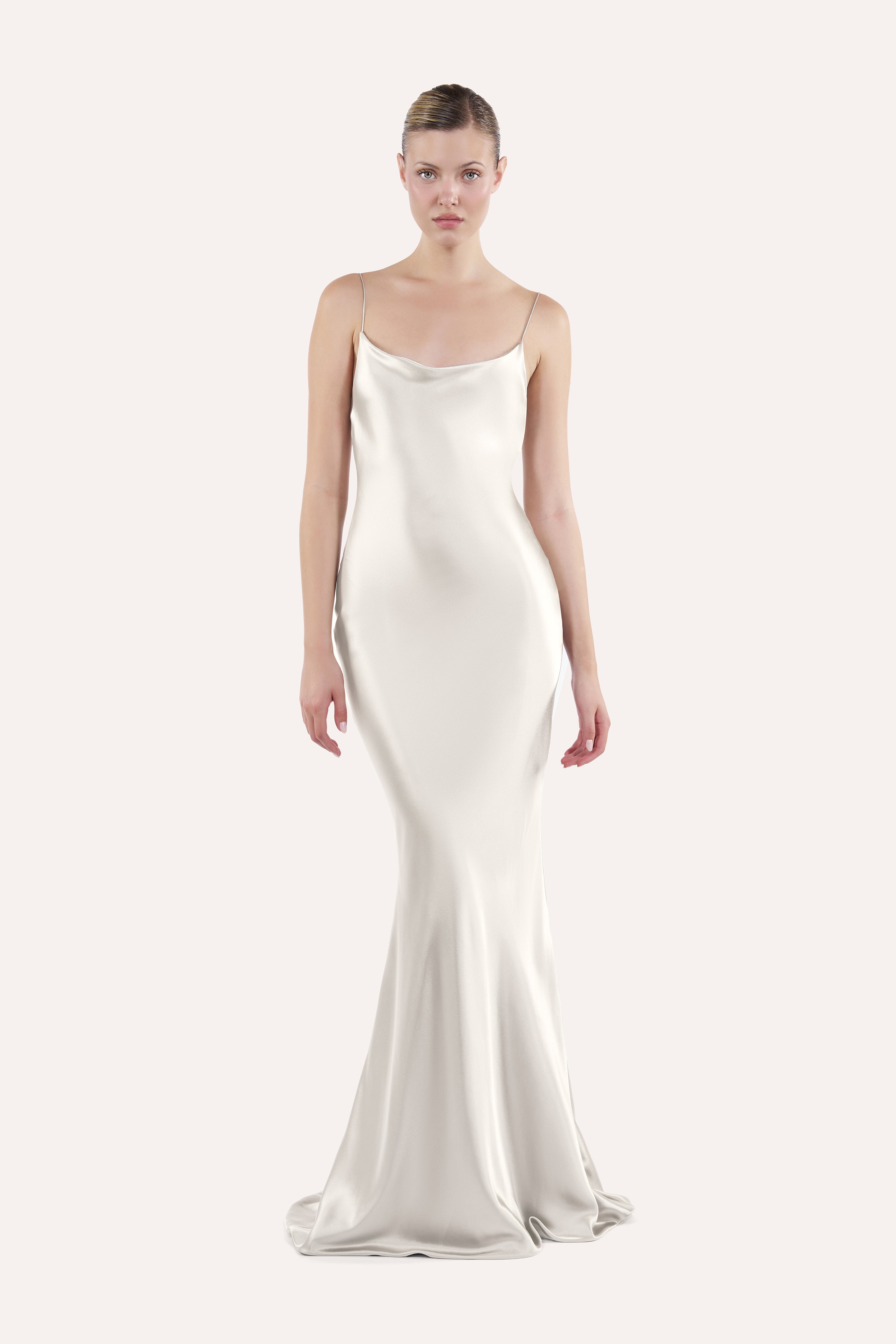 Boat-neck slip dress