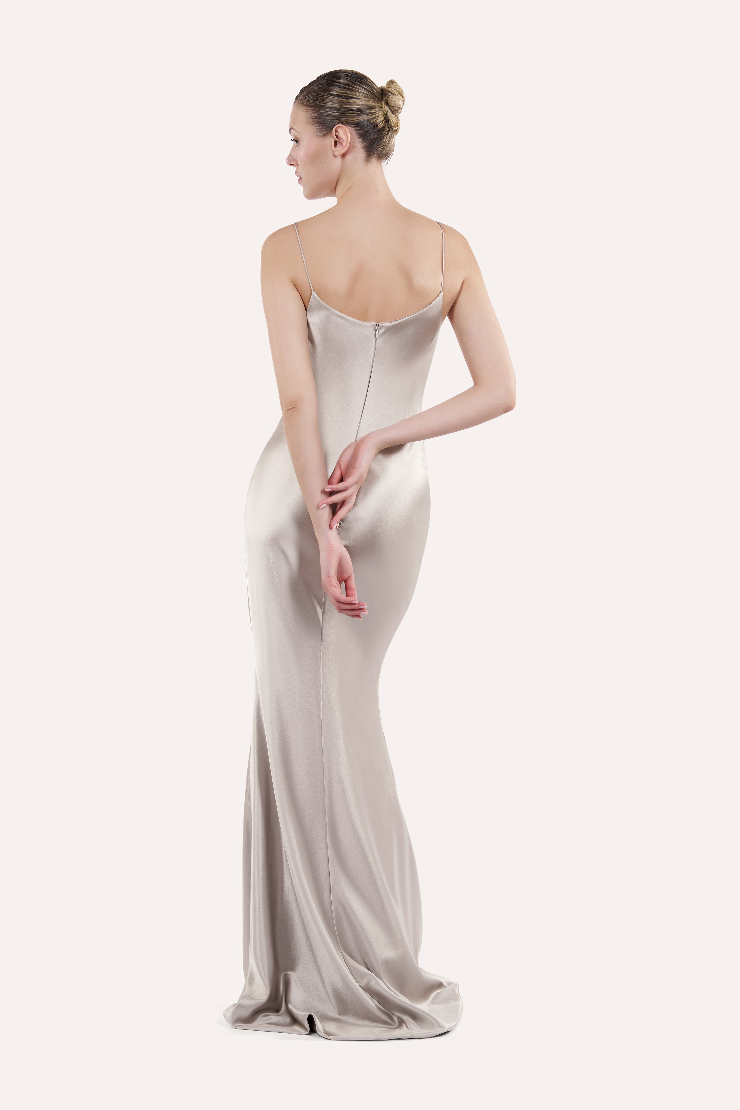 Boat-neck slip dress