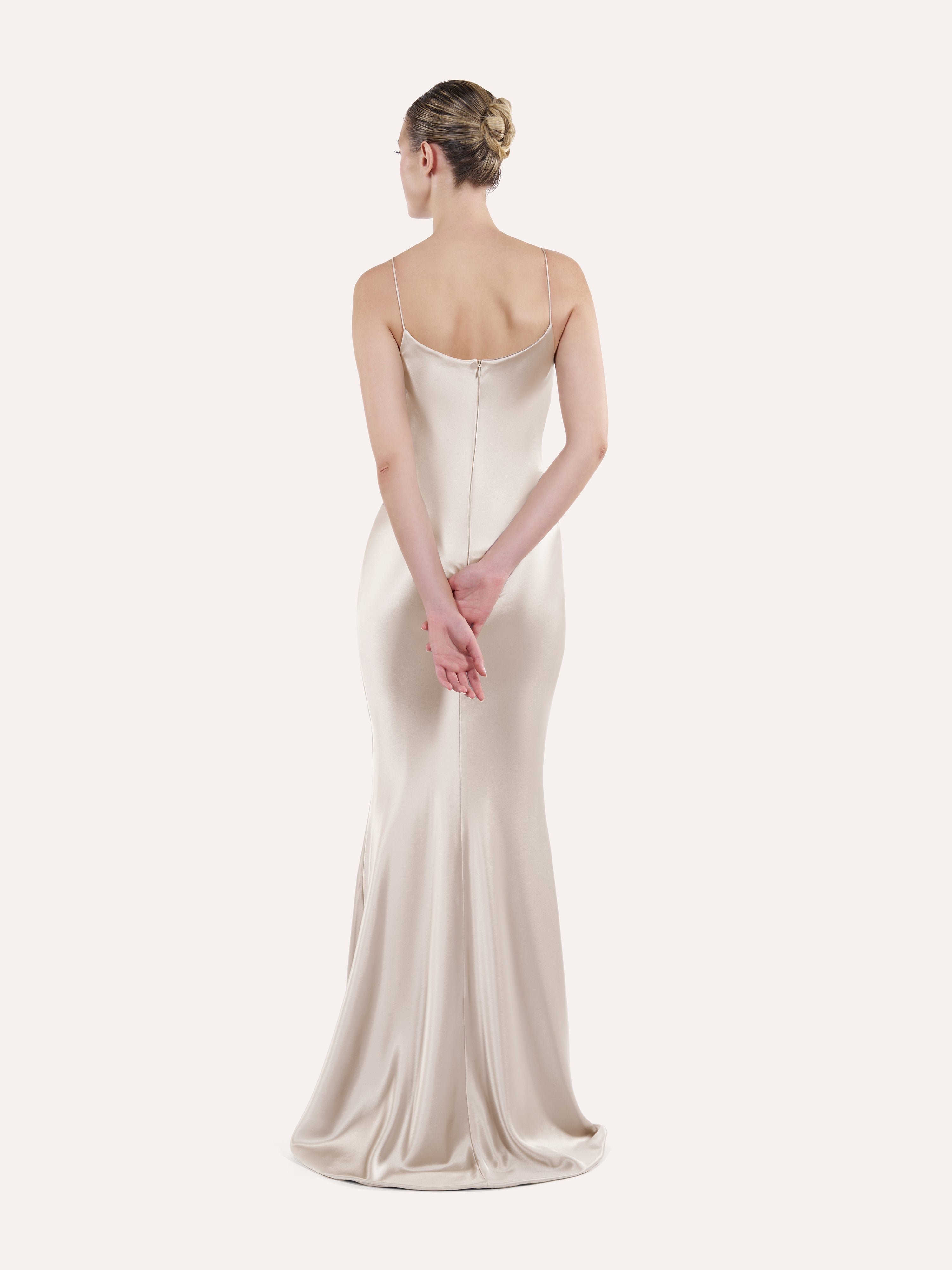 Boat-neck slip dress