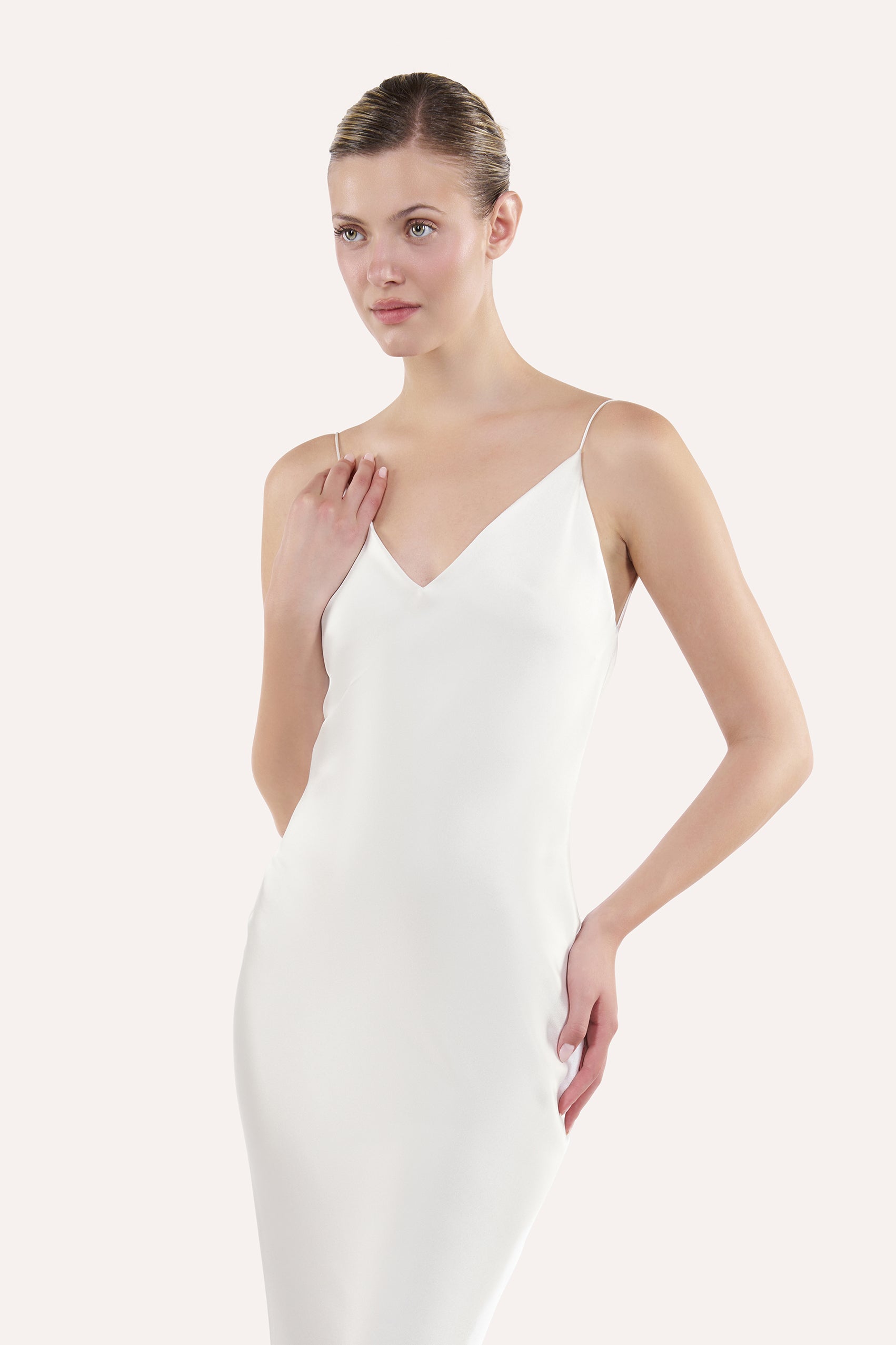 V-neck slip dress