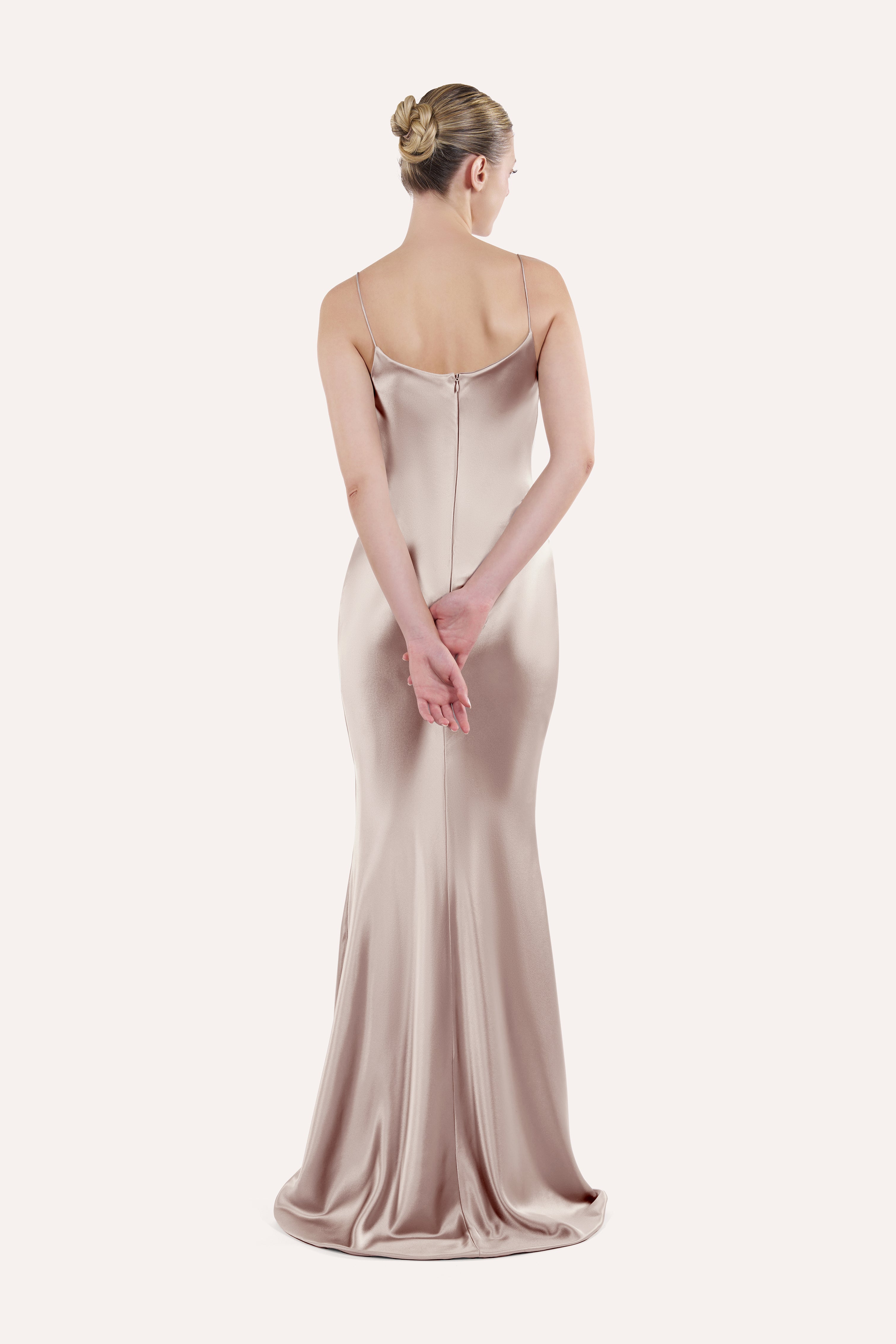 Boat-neck slip dress
