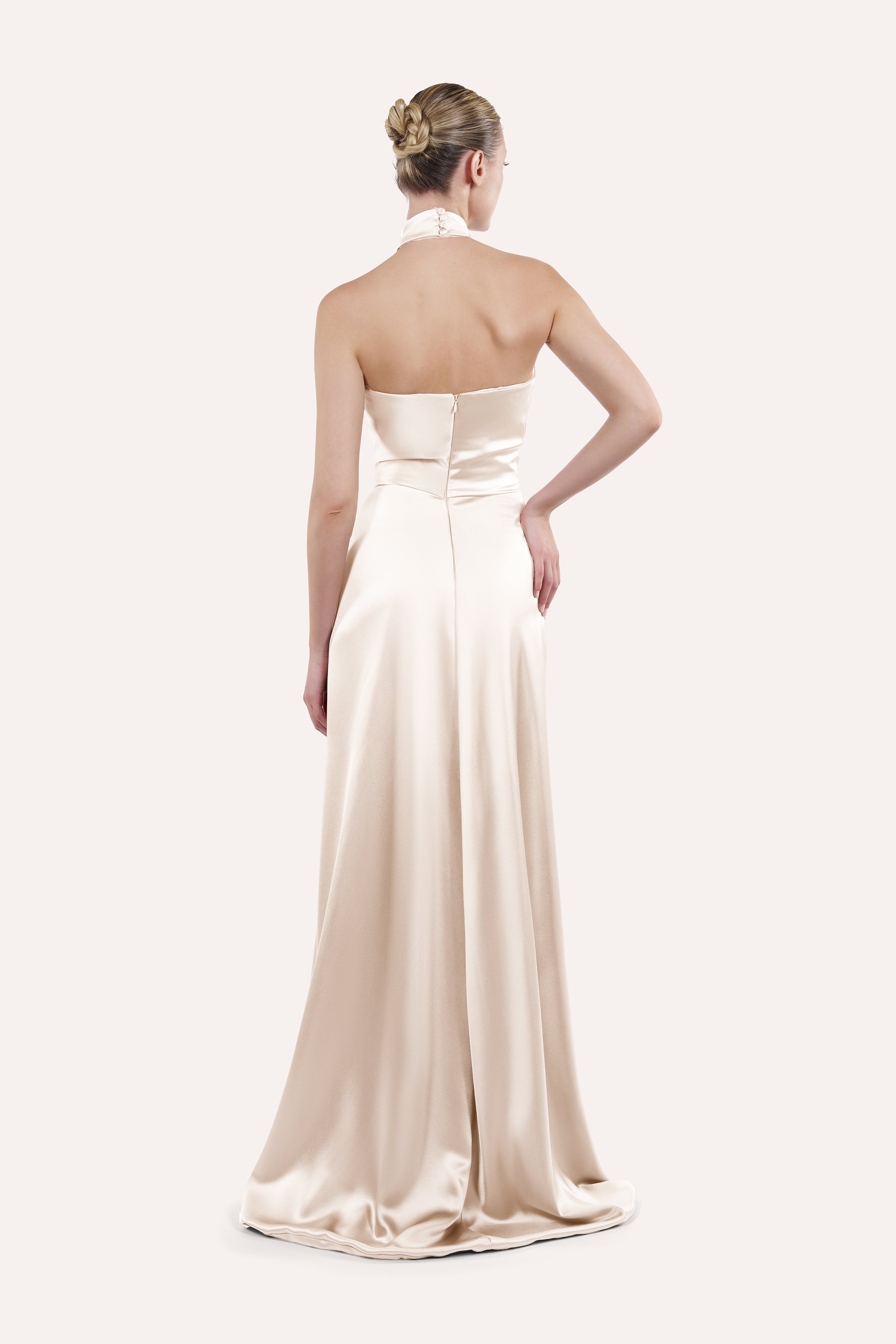 Draped halter dress