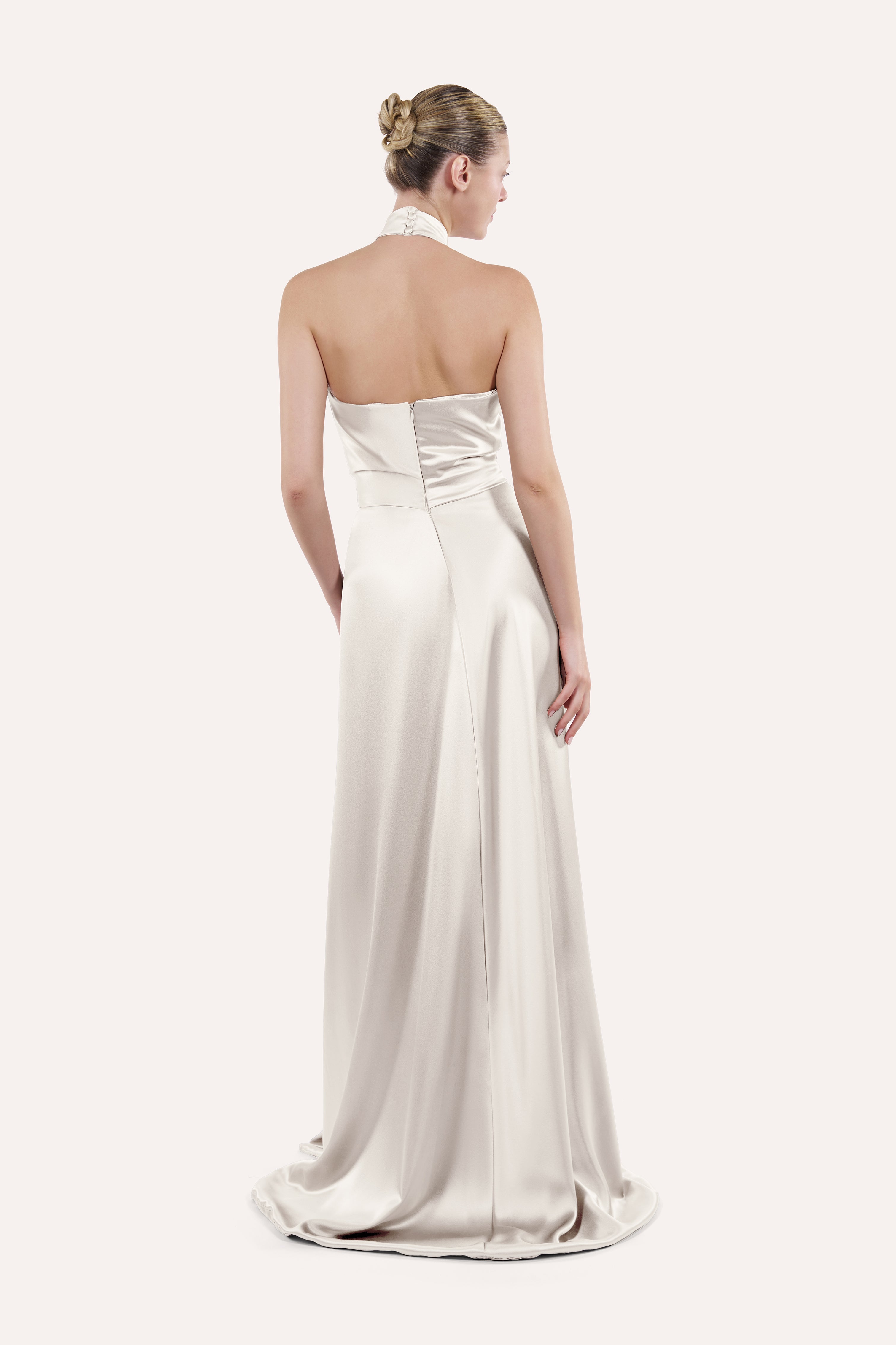 Draped halter dress