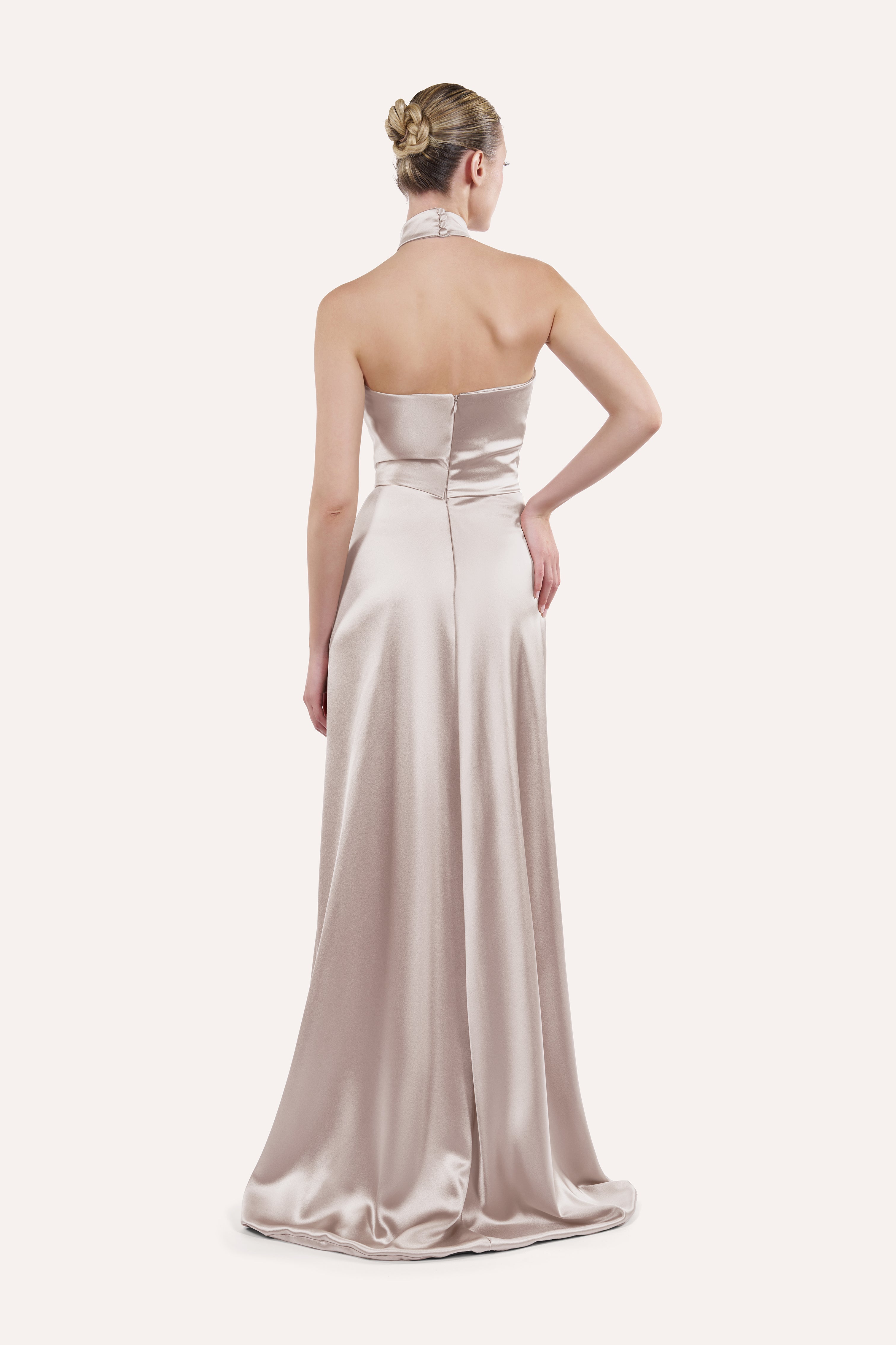 Draped halter dress