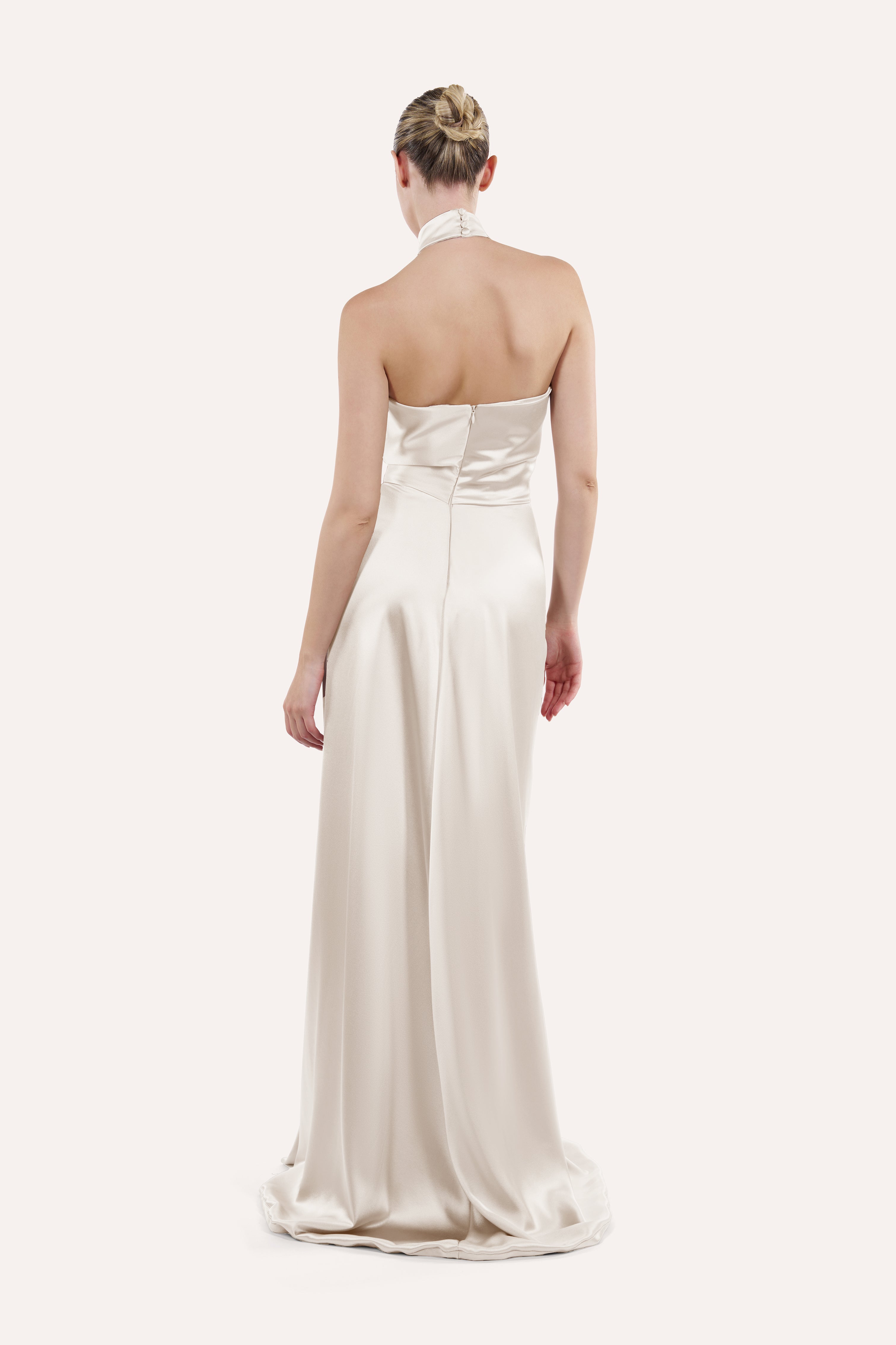 Draped halter dress