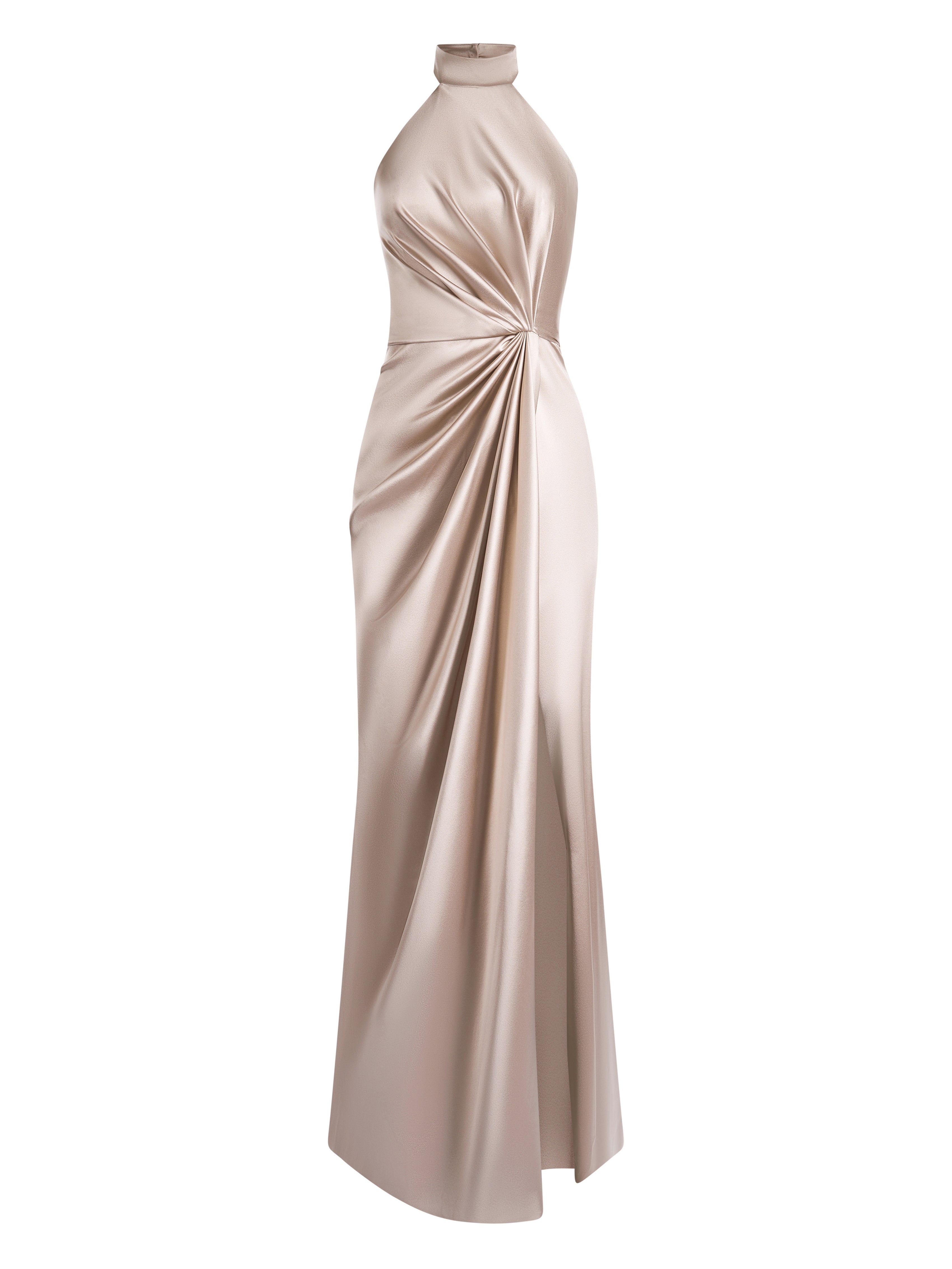 Draped halter dress
