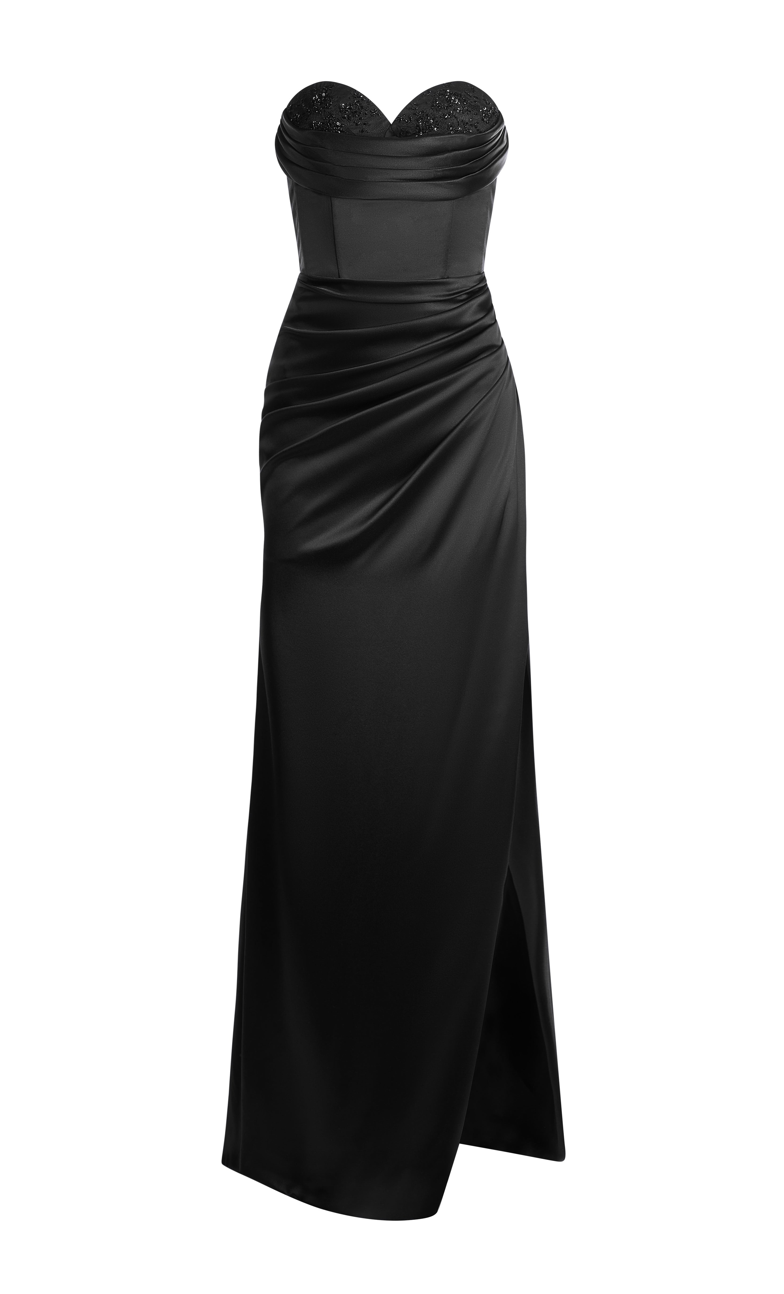Sweetheart draped dress