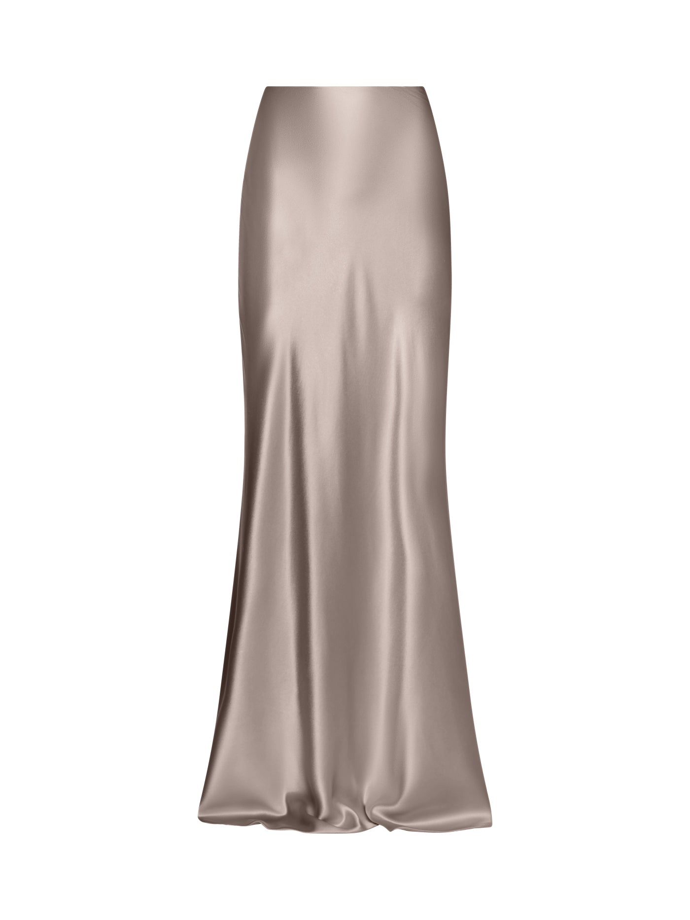 A-Shape Bias-Cut Long Silk Skirt