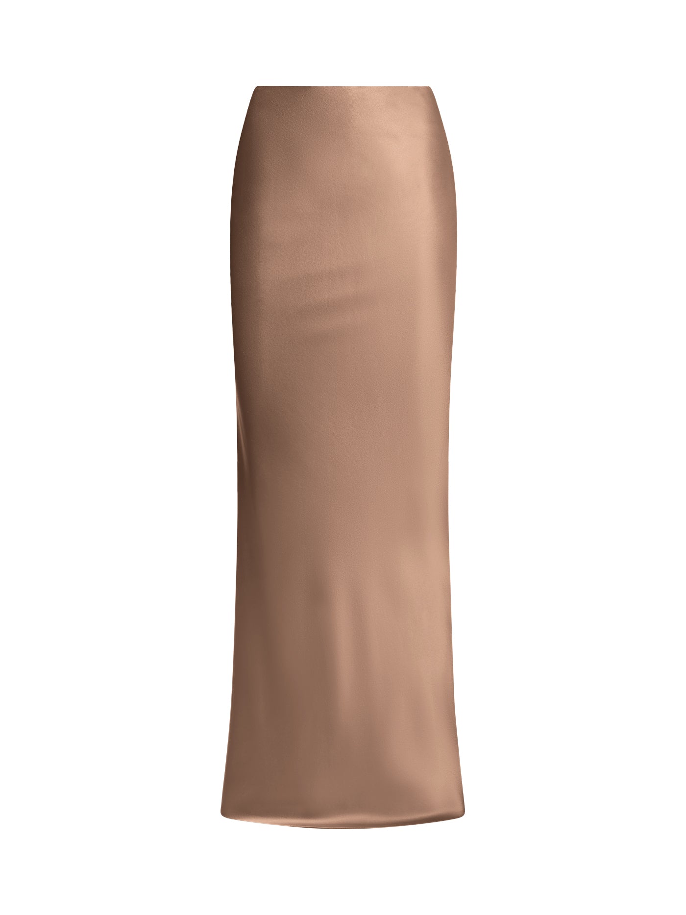 Long Bias-Cut Silk Skirt with Tail