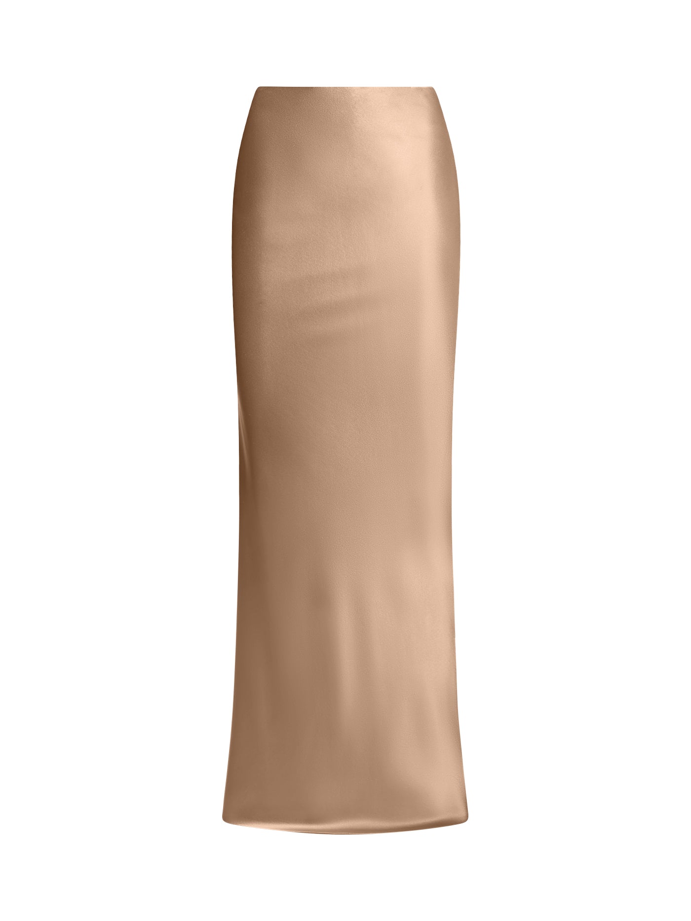 Long Bias-Cut Silk Skirt with Tail