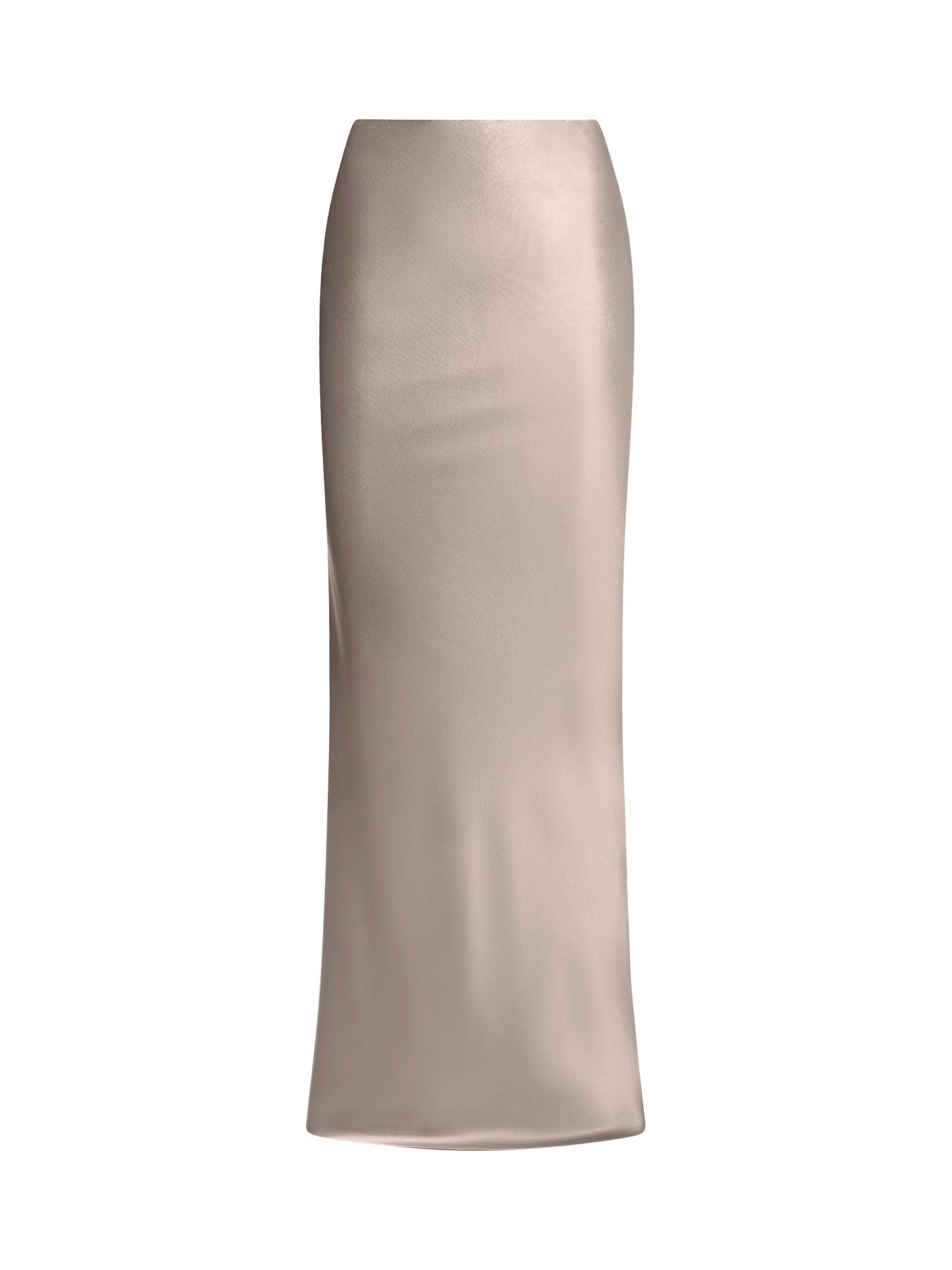 Long Bias-Cut Silk Skirt with Tail