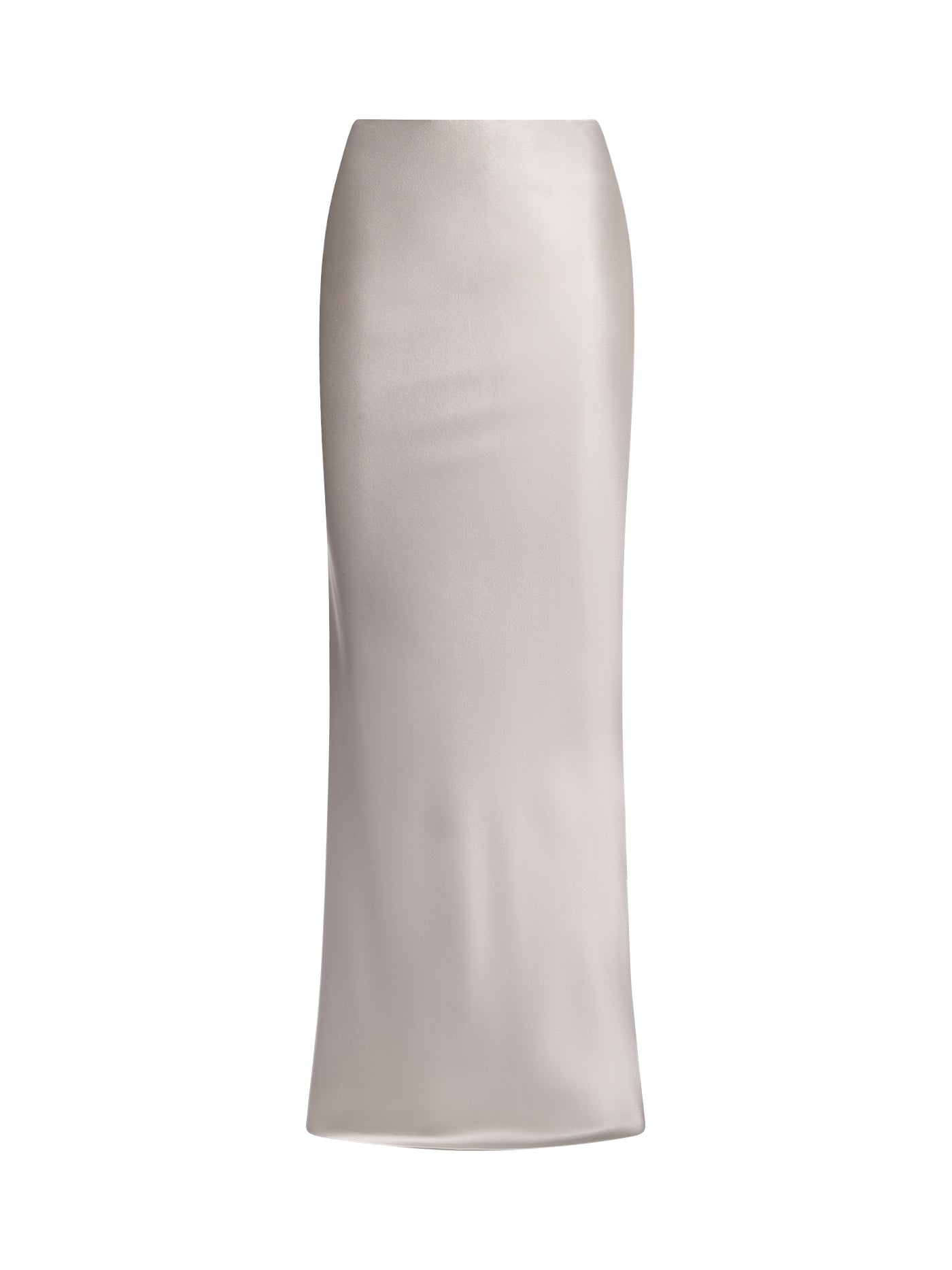 Long Bias-Cut Silk Skirt with Tail