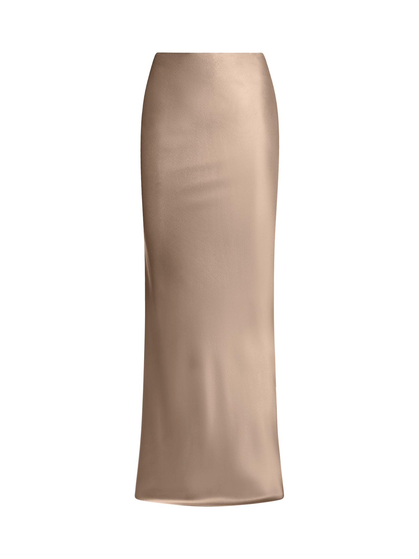 Long Bias-Cut Silk Skirt with Tail