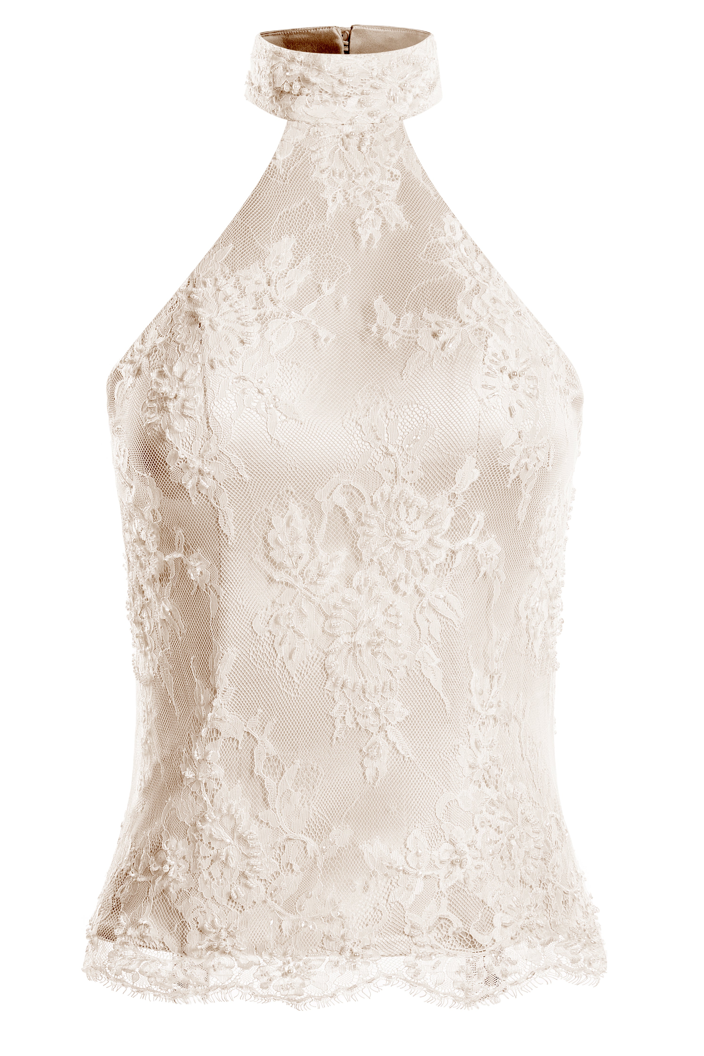 Embellished Lace Halter Corset