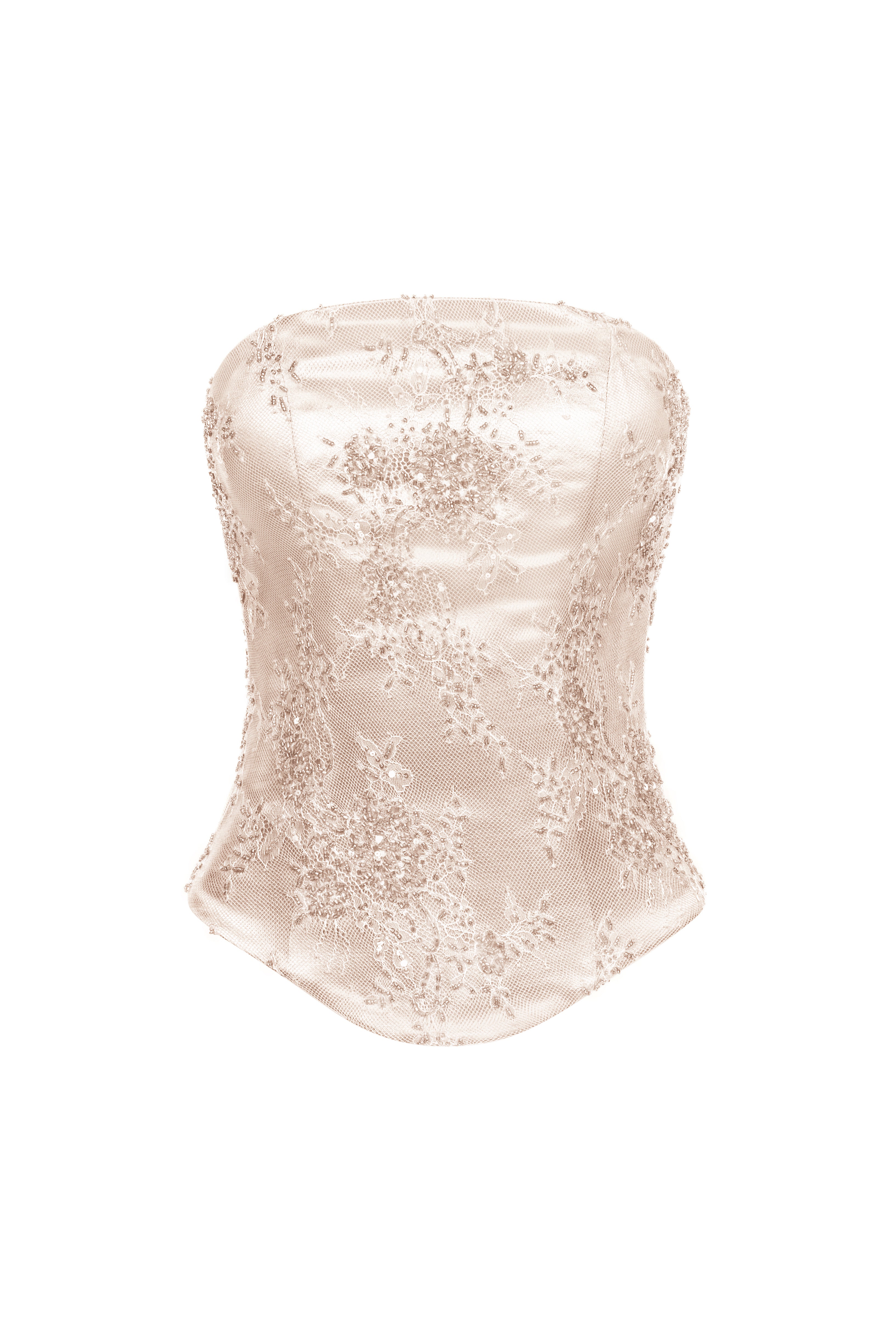 Embellished Lace Round Corset