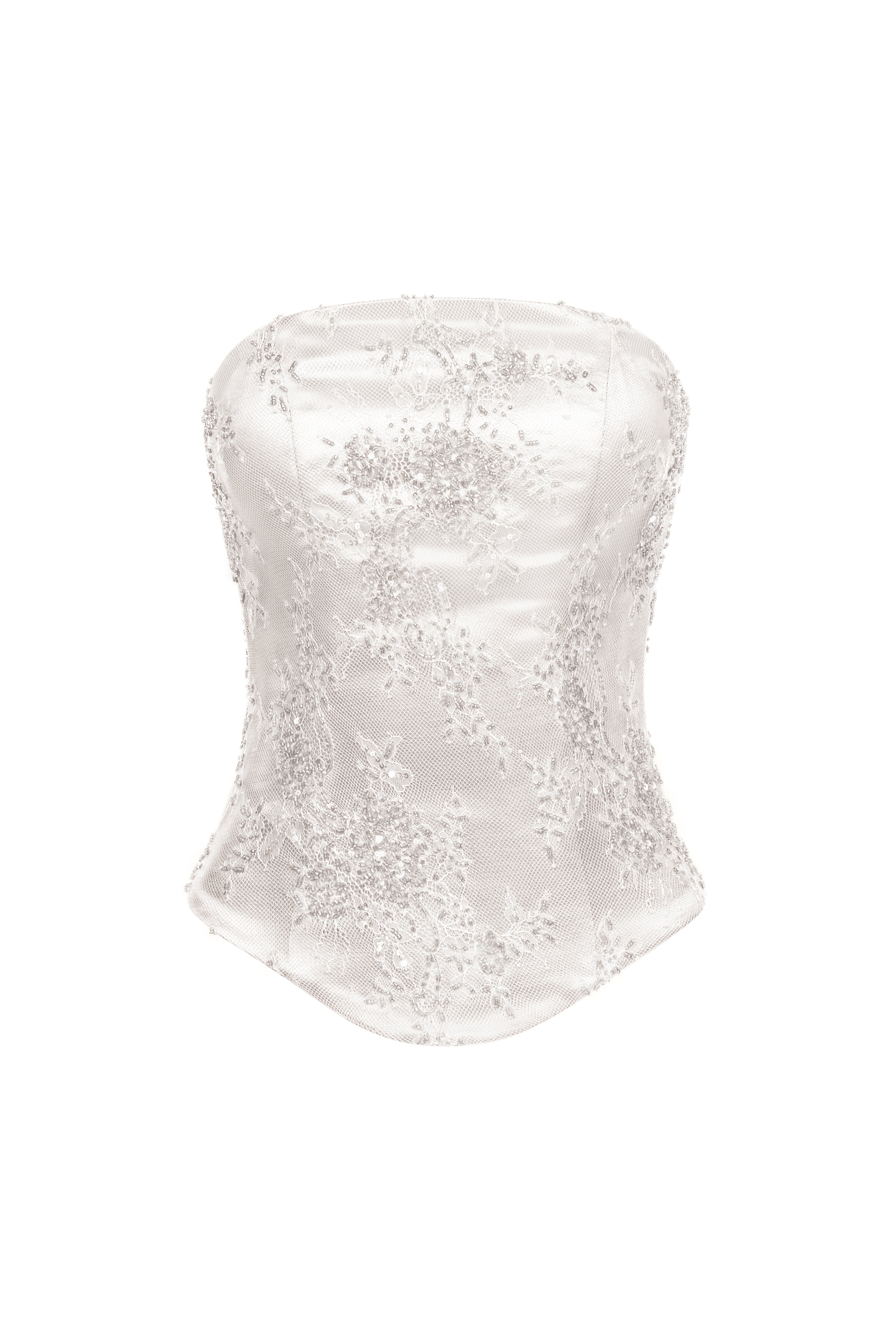 Embellished Lace Round Corset