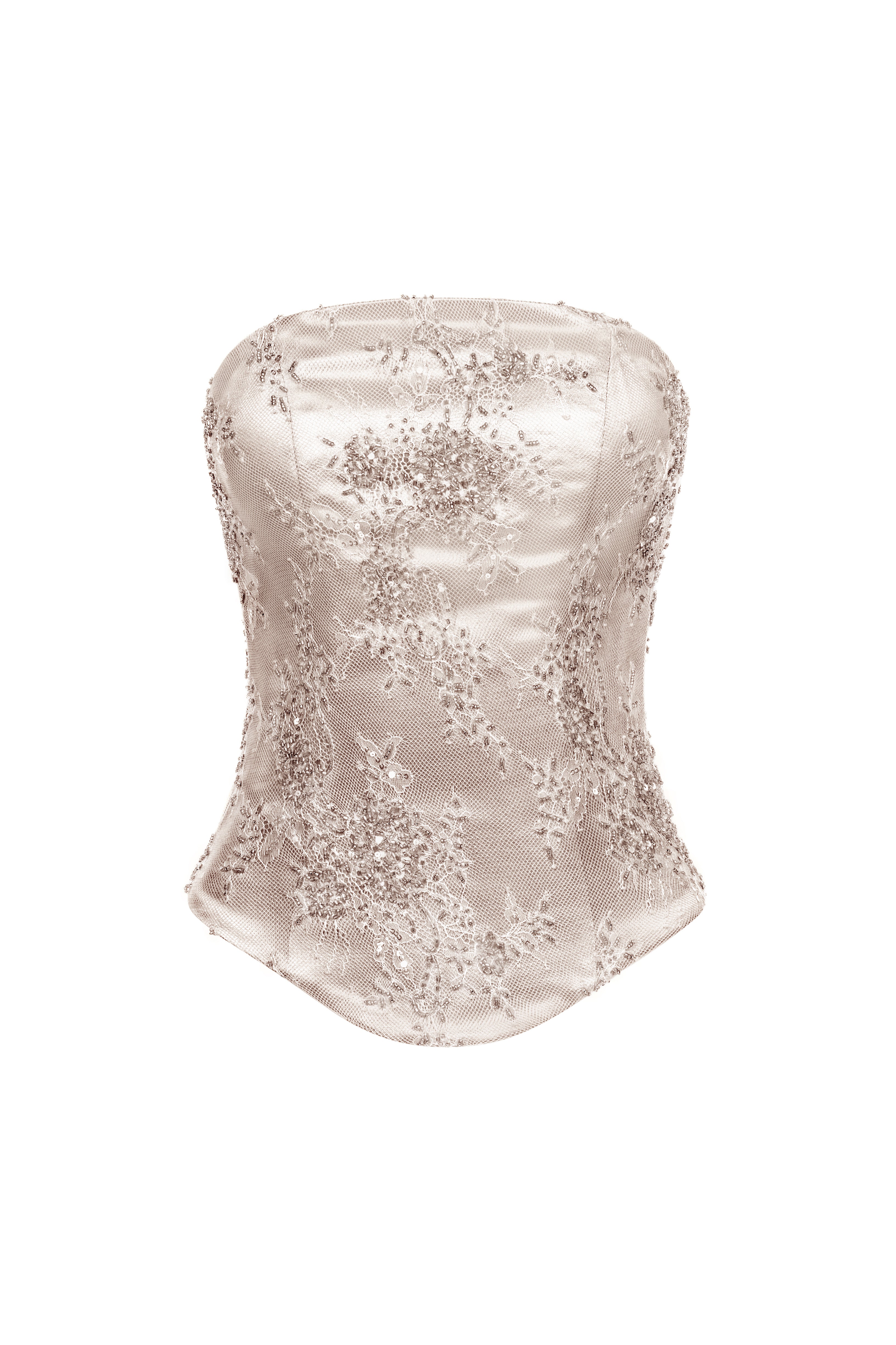 Embellished Lace Round Corset