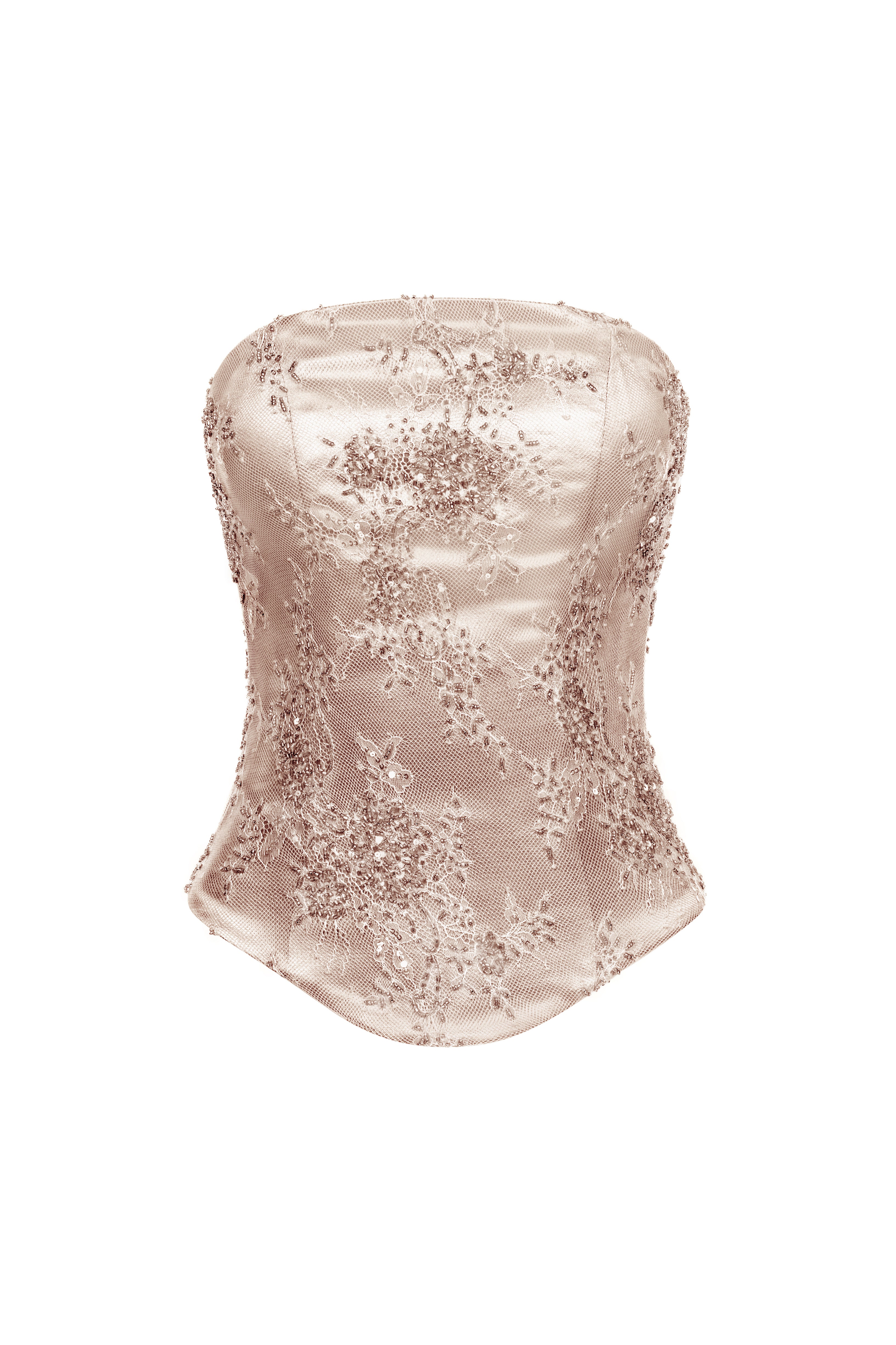 Embellished Lace Round Corset