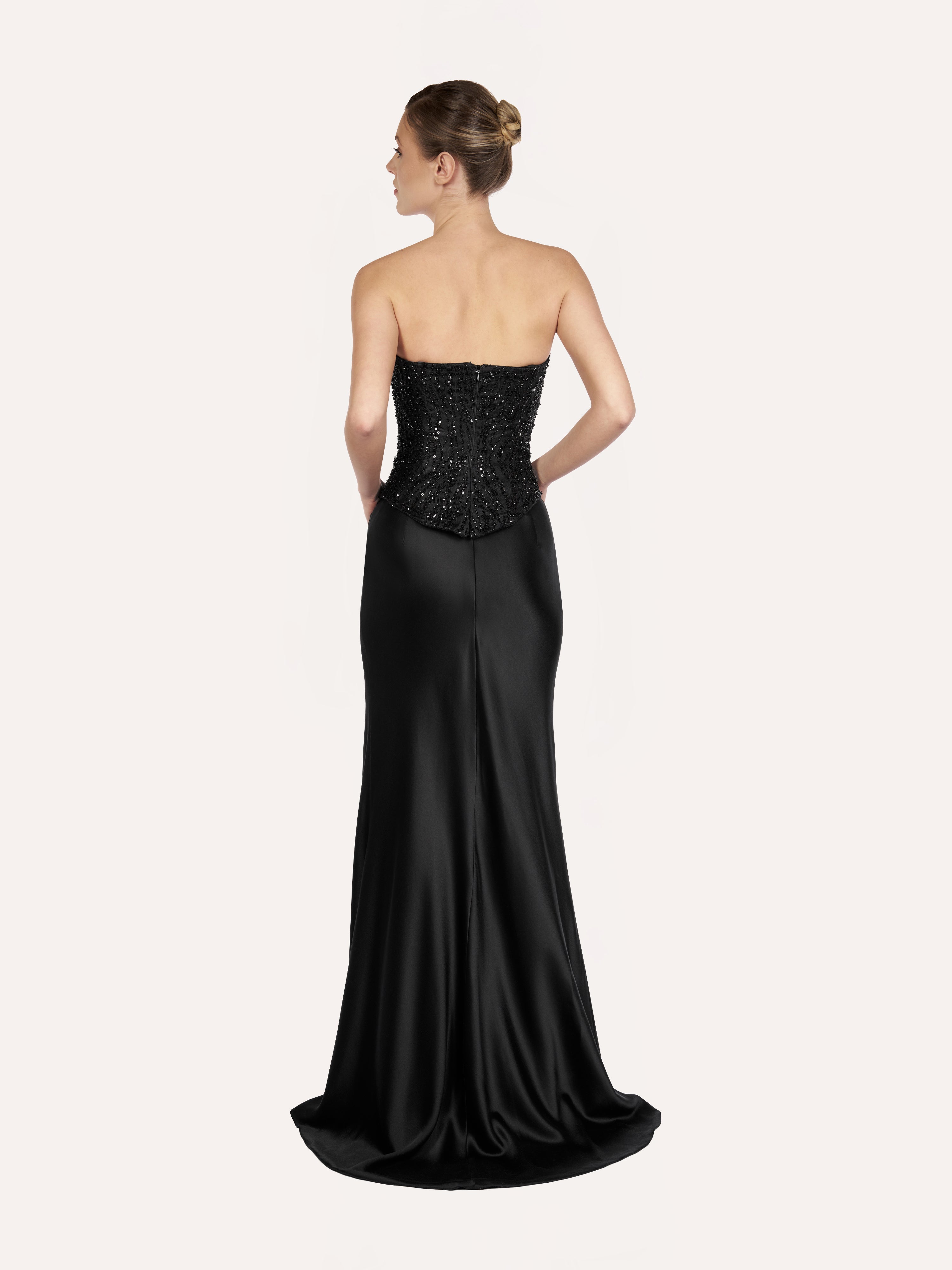 Embellished Boat-Neck Corset